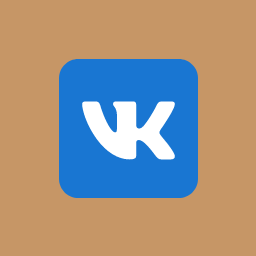 Логотип вконтакте на бежевом фоне квадратный